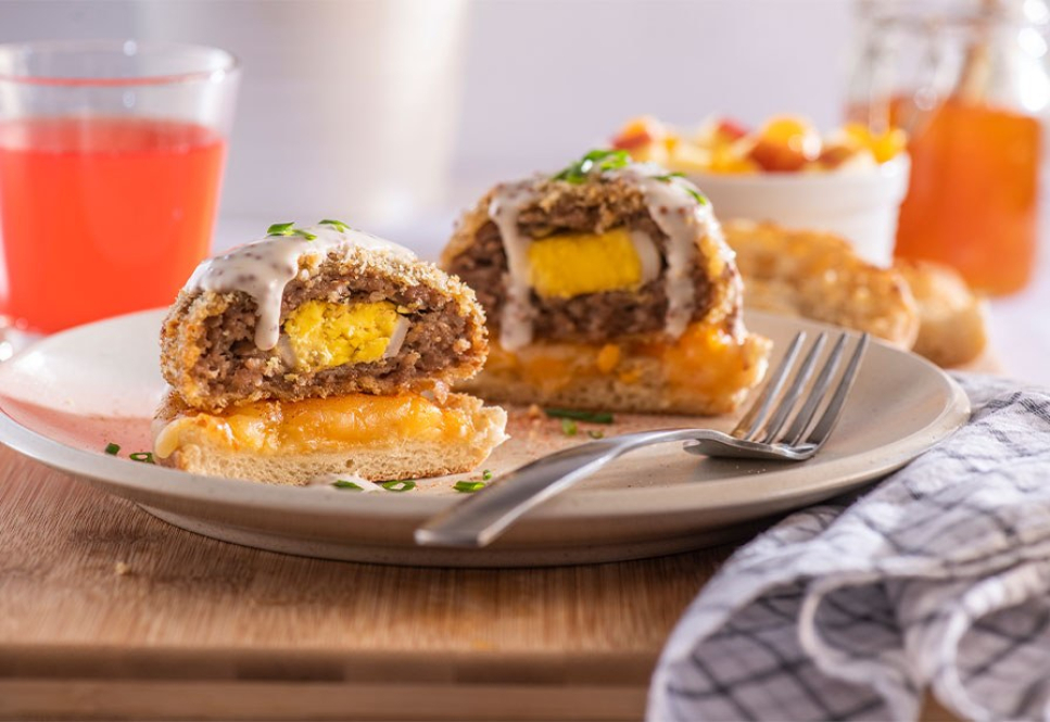 Scotch Egg Sliders with Mustard Sauce