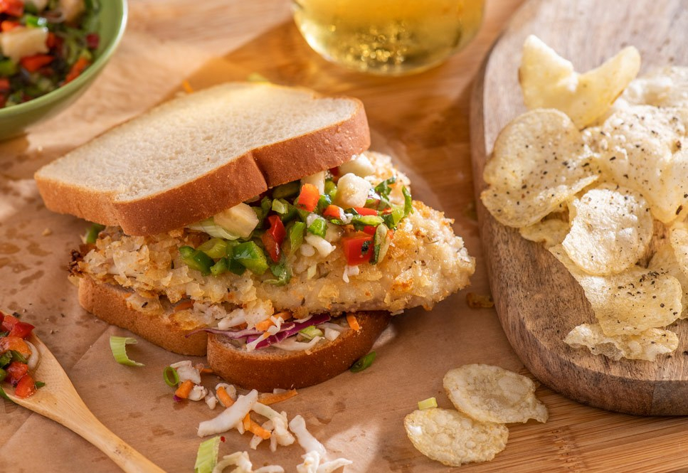 Crispy Fish with Banana Salsa